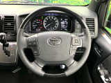 【純正革巻きステアリング】上質な革を使用することで、手にしっかり馴染みとても運転しやすいハンドルです♪