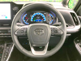 【純正革巻きステアリング】上質な革を使用することで、手にしっかり馴染みとても運転しやすいハンドルです♪