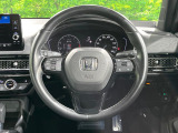 【純正革巻きステアリング】上質な革を使用することで、手にしっかり馴染みとても運転しやすいハンドルです♪