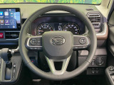 【純正革巻きステアリング】上質な革を使用することで、手にしっかり馴染みとても運転しやすいハンドルです♪