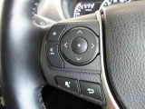 ステアリングスイッチは前方から目を離すことなく操作することが可能。わき見運転の防止に。