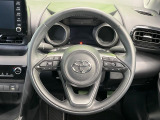 【純正革巻きステアリング】上質な革を使用することで、手にしっかり馴染みとても運転しやすいハンドルです♪