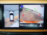 まるでお車を真上から見下ろしたかのような映像をナビに映し出してくれますので狭い駐車場でも周囲を確認する事が出来ますので非常に安心です♪