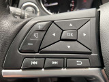 ナビの音量など車両情報を手元で操作できるハンドルスイッチ付き。