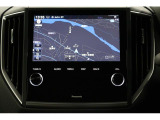 タッチパネルタイプで操作性が良く、8インチ画面で見やすい純正パナソニックナビ。