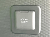 【1500Wアクセサリーコンセント】消費電力1500Wまでの家電が使えます。キャンプやスポーツ・アウトドアでのアクティビティはもちろん、災害・停電の際に大活躍♪
