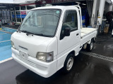 希少スーパーチャージャーサンバートラック入庫しました オートマ 4WD エアコン パワステ CDデッキ 機関良好 弊社国土交通省認証工場にて車検整備してお渡し致します。お気軽にお問い合わせください