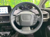 【純正革巻きステアリング】上質な革を使用することで、手にしっかり馴染みとても運転しやすいハンドルです♪
