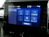 【オーディオ選択画面】AM/FMの切替や、交通情報もこちらの画面から選択できます。