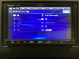 ワイド画面のナビゲーションはフルセグTV対応のメモリーナビ(社外品)を搭載しています。Bluetoothオーディオ機能がありますので、スマートフォンなどの音楽も再生できます。