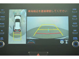 専用のカメラにより、上から見下ろしたような視点で360度クルマの周囲を確認することができます☆縦列駐車や幅寄せ時に活躍してくれます