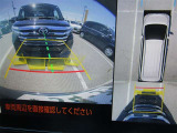 パノラミックビューモニター&バックモニター♪車両の前後左右に搭載した4つのカメラの映像を合成し、車を真上から見ているような映像を表示♪