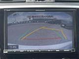 【バックカメラ】駐車が苦手な方でも映像で後方の安全確認もしっかり見えない死角の部分や距離感などモニター確認することが可能です。