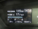 シンプルで見やすいメーター。