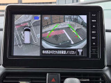 アラウンドビューモニター。上空から見下ろしているような映像で、スムースな駐車をサポートします。