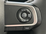 全車速追従機能付きアダプティブクルーズコントロールの操作スイッチです。遠出のお出かけで使用する高速道路の運転が楽になって、疲労軽減につながる大変便利な機能です!