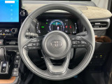 【純正革巻きステアリング】上質な革を使用することで、手にしっかり馴染みとても運転しやすいハンドルです♪