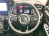 【純正革巻きステアリング】上質な革を使用することで、手にしっかり馴染みとても運転しやすいハンドルです♪