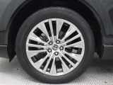 19インチアルミホイール(スーパークロームメタリック塗装)が装着されています。タイヤサイズ225/55R19