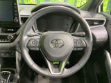 【純正革巻きステアリング】上質な革を使用することで、手にしっかり馴染みとても運転しやすいハンドルです♪