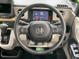 【純正革巻きステアリング】上質な革を使用することで、手にしっかり馴染みとても運転しやすいハンドルです♪