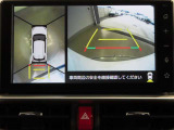 車両を上から見たような映像を映し出すパノラミックビューモニター付きです。