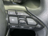 ステアリングスイッチ付き。前方から目を離すことなく操作することが可能です。