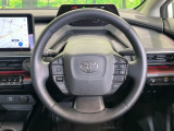 【純正革巻きステアリング】上質な革を使用することで、手にしっかり馴染みとても運転しやすいハンドルです♪