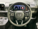 【純正革巻きステアリング】上質な革を使用することで、手にしっかり馴染みとても運転しやすいハンドルです♪
