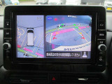 上空から見下ろしているかのように駐車できるアラウンドビューモニター。車庫入れや縦列駐車に役立ちます。