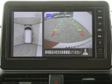 全周囲カメラで、クルマを上空から見下ろしているかのような映像を映し出します。周囲の状況がひと目でわかります!