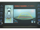 専用のカメラにより、上から見下ろしたような視点で360度クルマの周囲を確認することができます☆縦列駐車や幅寄せ時に活躍してくれます