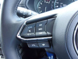 オーディオの音量やチャンネル操作ができるスイッチが、ハンドルに付いています。運転中でも、操作が行えて非常に安全・便利です!