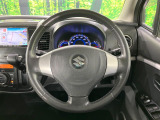 【純正革巻きステアリング】上質な革を使用することで、手にしっかり馴染みとても運転しやすいハンドルです♪
