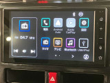 ディスプレイオーディオです。ナビゲーションは付いてございません。携帯電話を接続し地図を画面に表示する事が可能となります(対応機種に津、今してはスタッフまでお問合せ下さい)