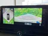 【アラウンドビューモニター】専用のカメラにより、上から見下ろしたような視点で360度クルマの周囲を確認することができます☆死角部分も確認しやすく、狭い場所での切り返しや駐車もスムーズに行えます。