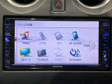 社外メモリーナビ(KENWOOD製MDV-D502BTW)です♪目的地まで案内するナビゲーション機能の他にフルセグ画質で楽しめるTVやBluetooth Audio☆DVD再生など多彩な機能が満載で運転を快適にサポートしてくれます☆