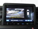バックカメラの画像です。ガイドラインがスムースな車庫入れをサポートいたします!車庫入れの安心感がアップしますね☆