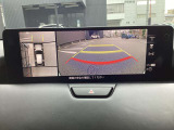 360度ビューモニター 4つのカメラで前後左右、俯瞰映像を表示、ドライバーからは見えない領域の危険認知をサポートするシステム搭載!