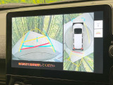 【パノラミックビューモニター】専用のカメラにより、上から見下ろしたような視点で360度クルマの周囲を確認することができます☆死角部分も確認しやすく、狭い場所での切り返しや駐車もスムーズに行えます。