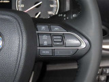 ステアリングスイッチ付きで、運転中に視線を前に向けたまま操作できます。