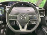 【純正革巻きステアリング】上質な革を使用することで、手にしっかり馴染みとても運転しやすいハンドルです♪