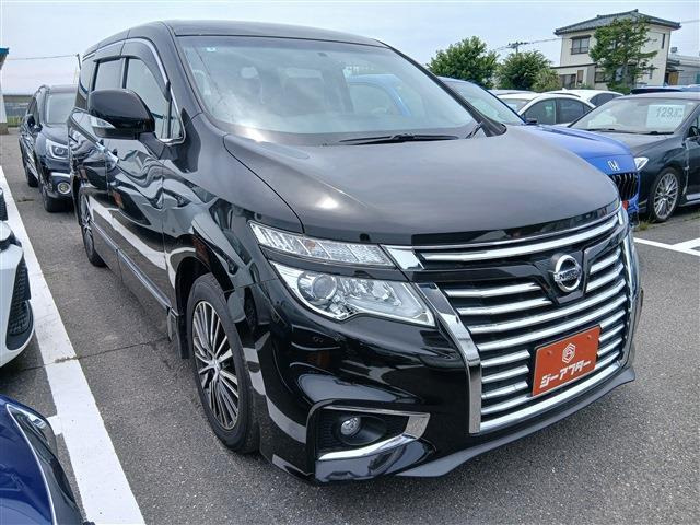 エルグランド 2.5 250ハイウェイスター プレミアム 4WD 後席モニター 黒革温熱シート...