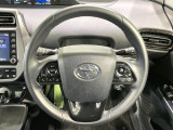 【純正革巻きステアリング】上質な革を使用することで、手にしっかり馴染みとても運転しやすいハンドルです♪
