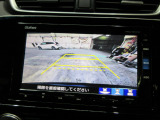 バックカメラの画像です。ガイドラインがスムースな車庫入れをサポートいたします。車庫入れの安心感がアップしますね。