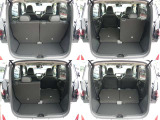 しっかりと荷室も確保しています、シートを倒せばより大きな荷物も運べます。