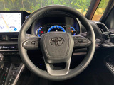【純正革巻きステアリング】上質な革を使用することで、手にしっかり馴染みとても運転しやすいハンドルです♪