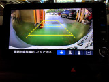 バックカメラの画像です。ガイドラインがスムースな車庫入れをサポートいたします。車庫入れの安心感がアップしますね。