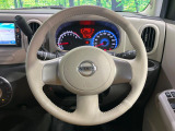 【純正革巻きステアリング】上質な革を使用することで、手にしっかり馴染みとても運転しやすいハンドルです♪