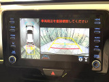 【パノラミックビューモニター】専用のカメラにより、上から見下ろしたような視点で360度クルマの周囲を確認することができます☆死角部分も確認しやすく、狭い場所での切り返しや駐車もスムーズに行えます。